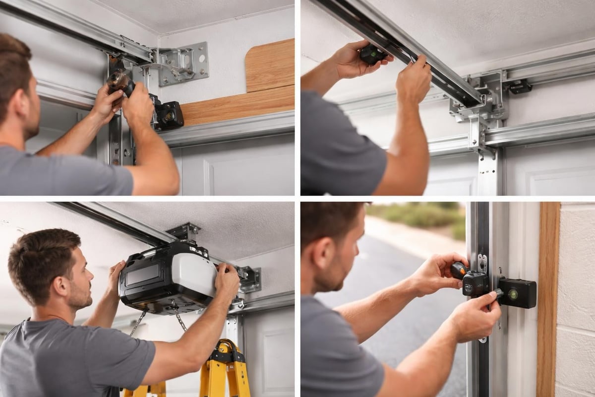 Garage door opener mounting process