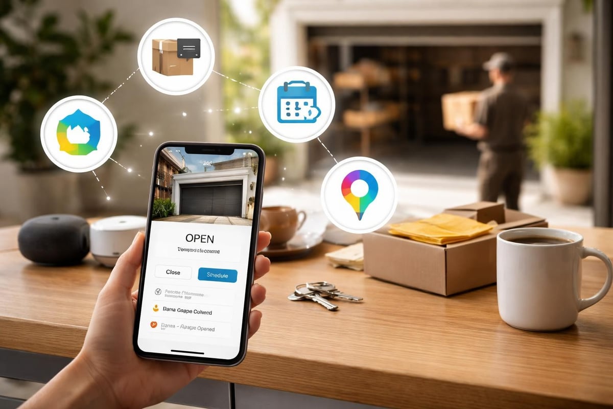 Smart garage door opener features