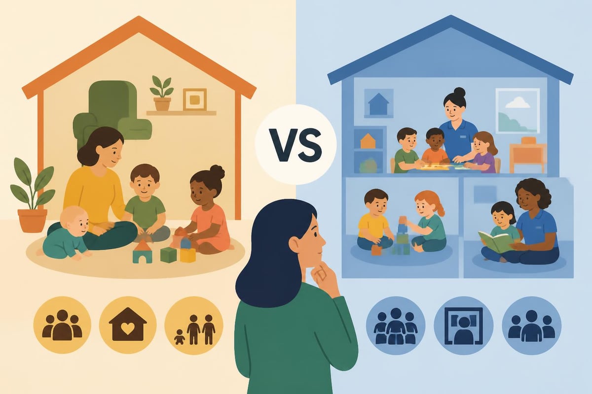 Home vs center daycare comparison