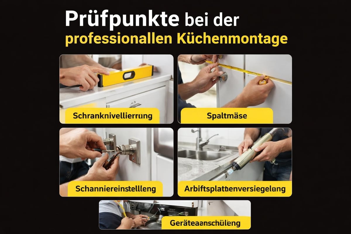 Qualitätskontrolle Küchenmontage