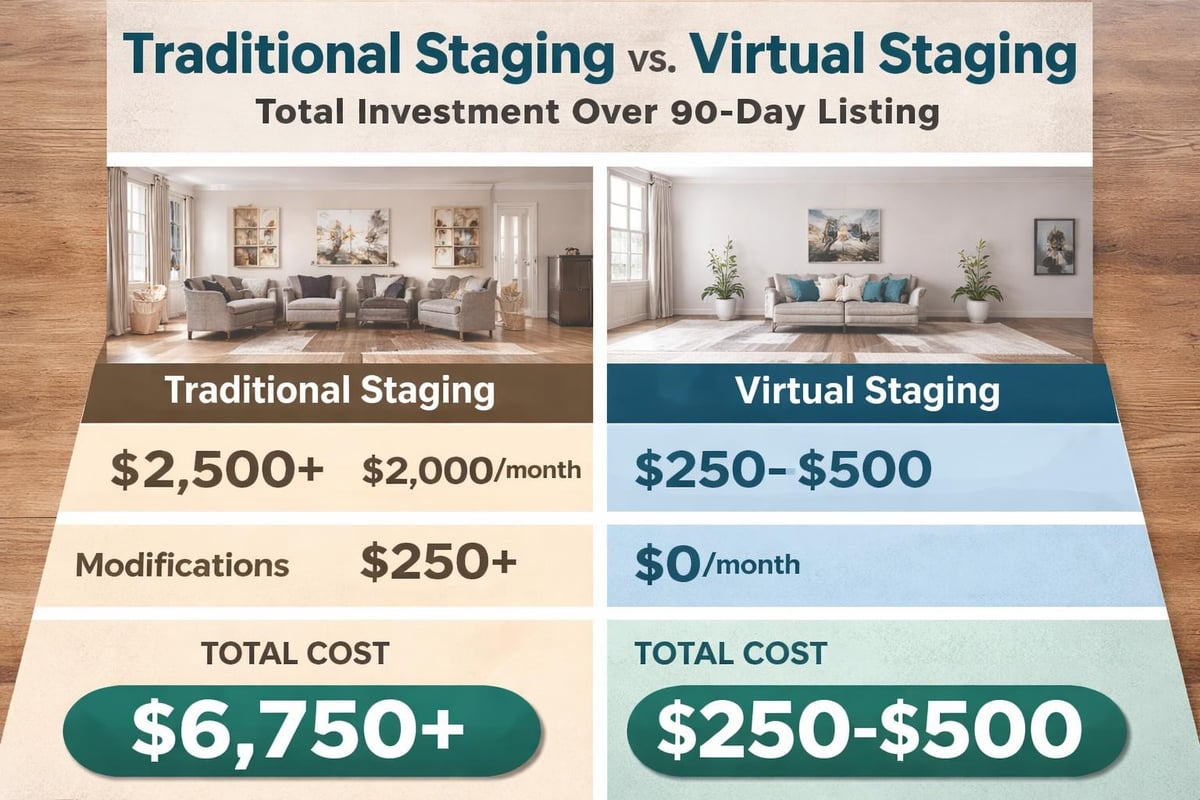 Cost comparison virtual versus traditional staging