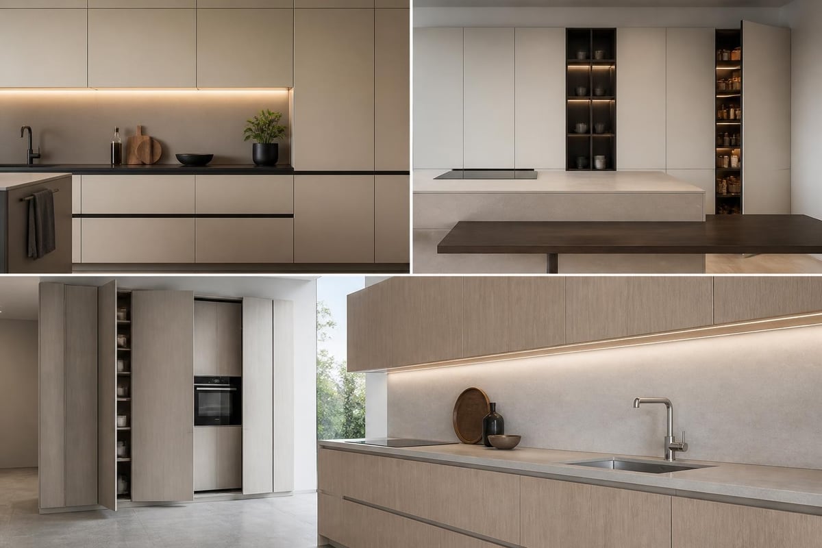 Handleless cabinet design options