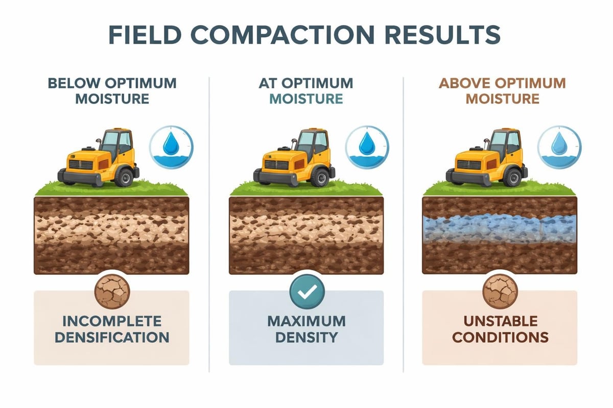 Field moisture conditioning comparison
