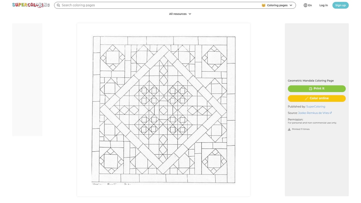 10 Stunning Mandala Coloring Printable Designs for 2026 - Geometric Harmony Mandala
