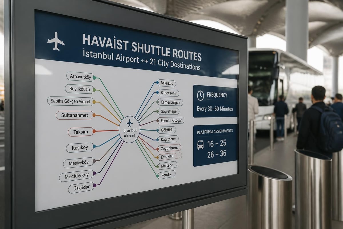 IST airport shuttle routes