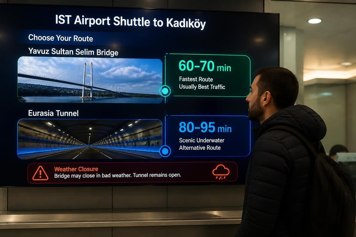 IST to Kadıköy route