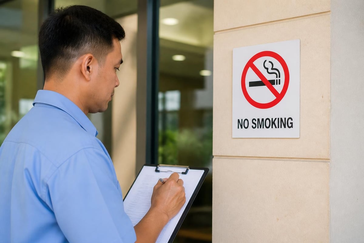 No smoking sign audit checklist