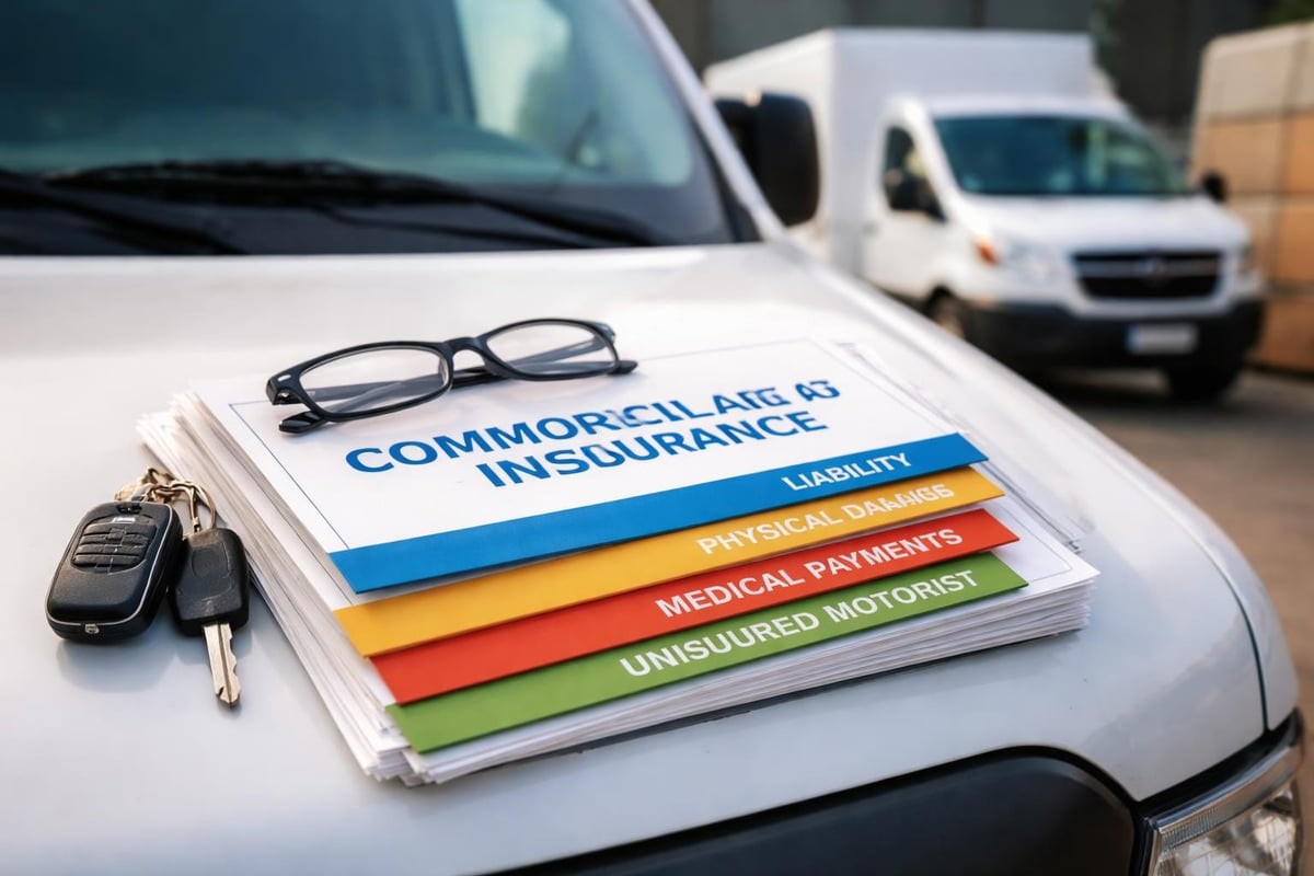 Commercial auto insurance coverage layers