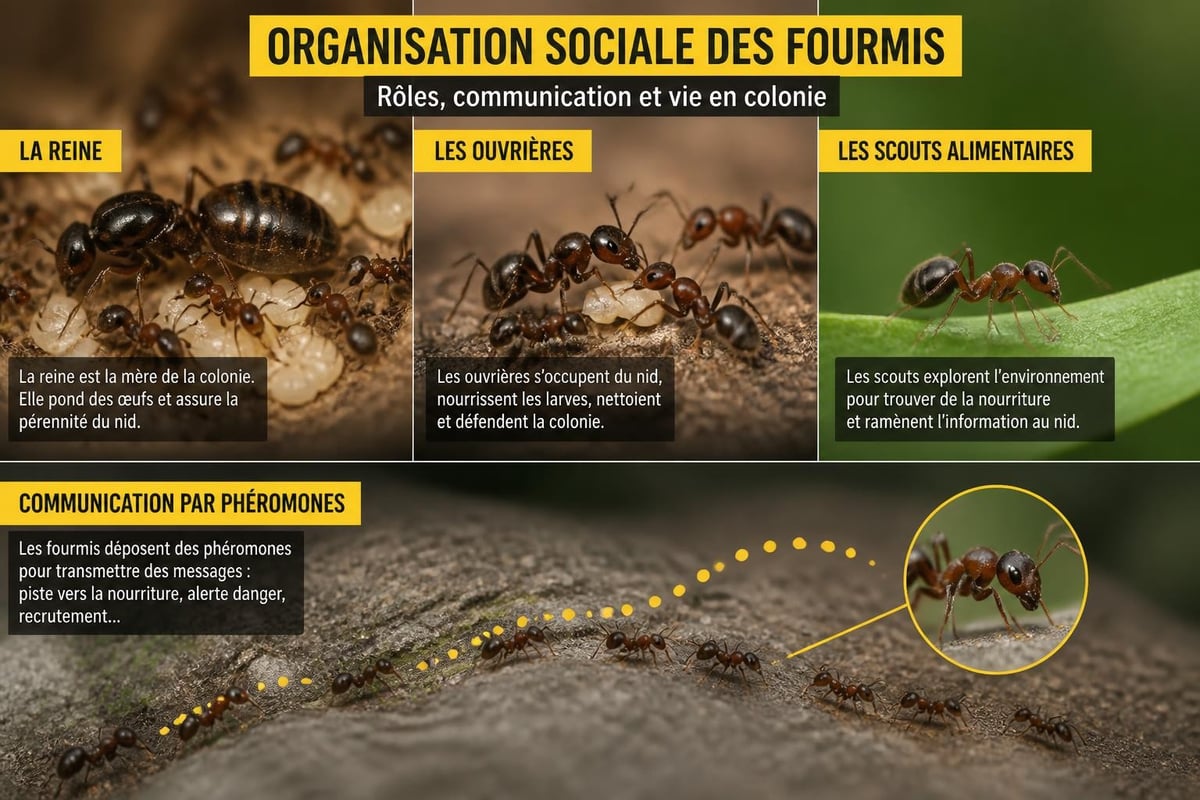 Cycle de vie et organisation des fourmis domestiques