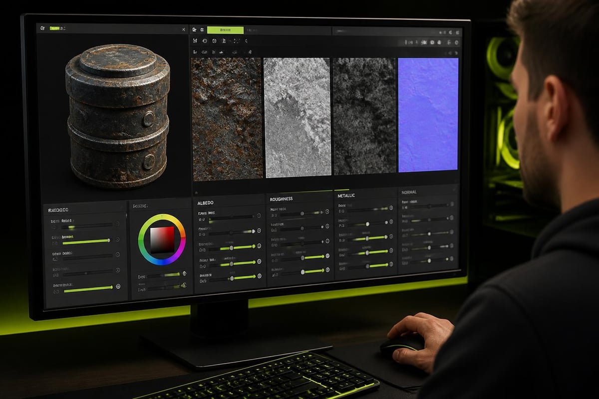 Multi-map PBR texture editing