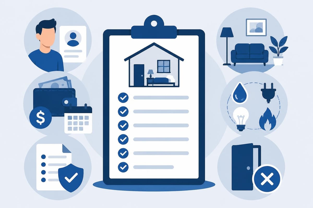Room rental agreement components