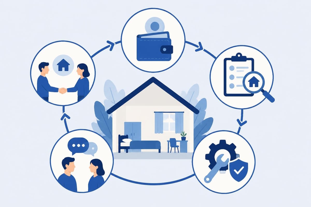 Room rental management workflow