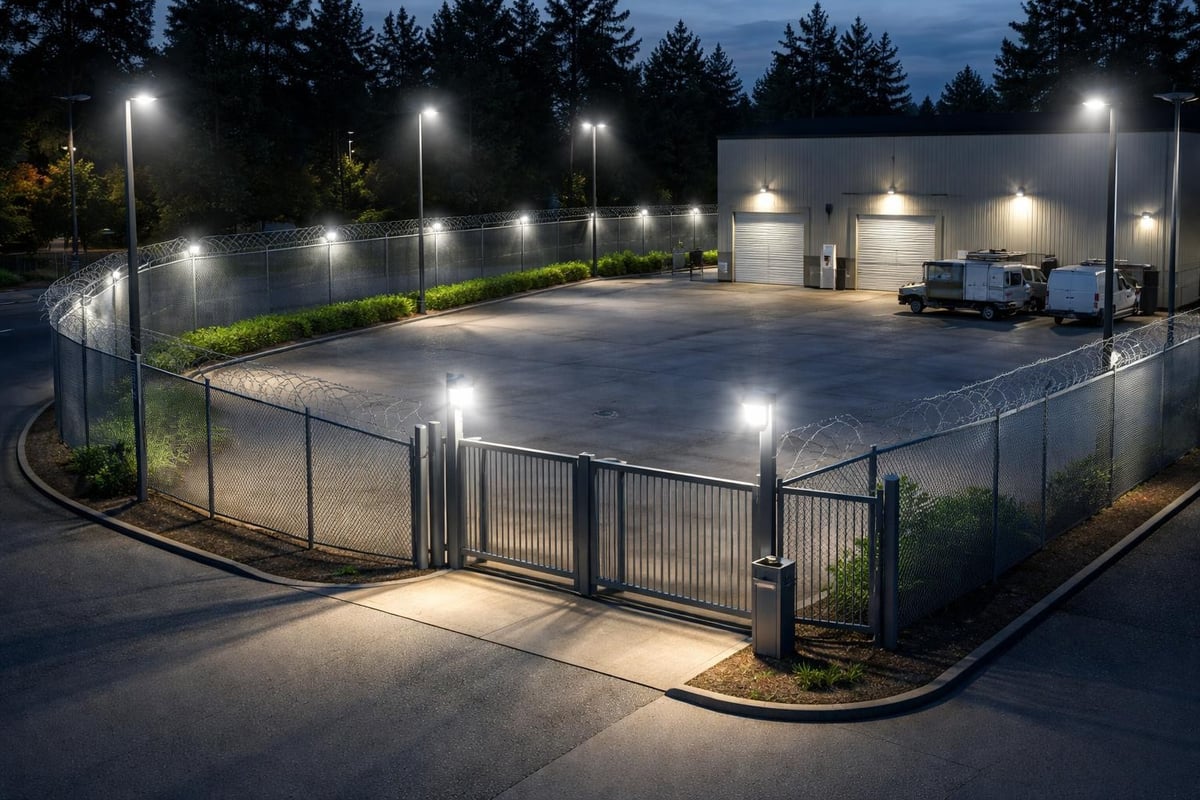 Security lighting layers and zones