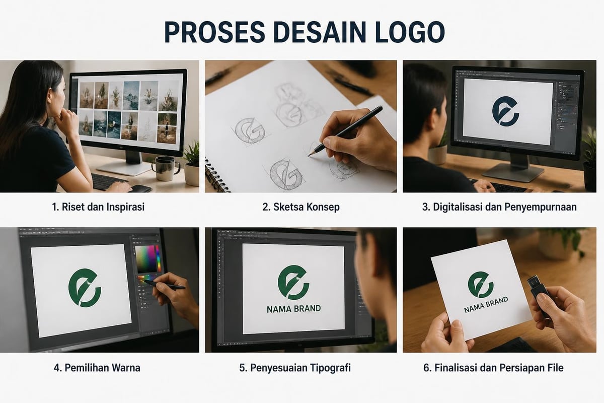 Logo design workflow stages