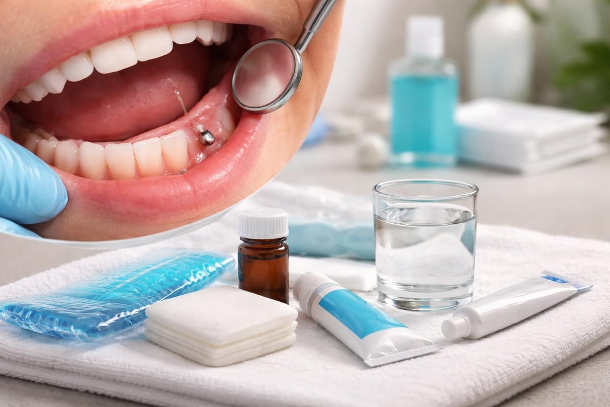 Initial healing phase after dental implant surgery