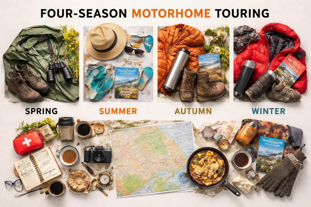 Seasonal motorhome travel preparation