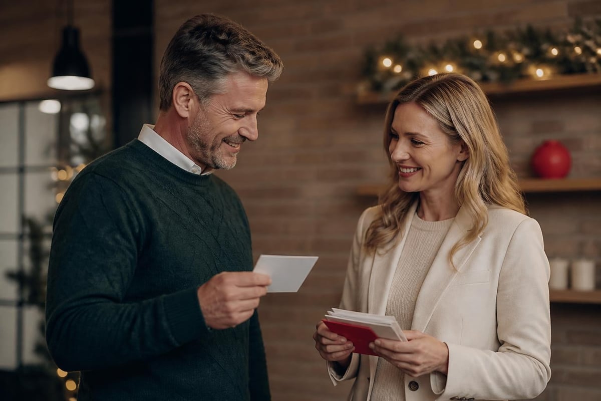 Business relationship building through holiday cards