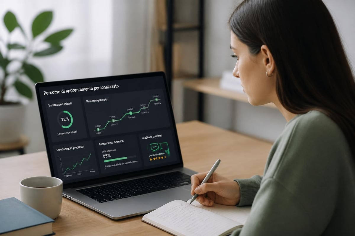 Percorso apprendimento personalizzato AI