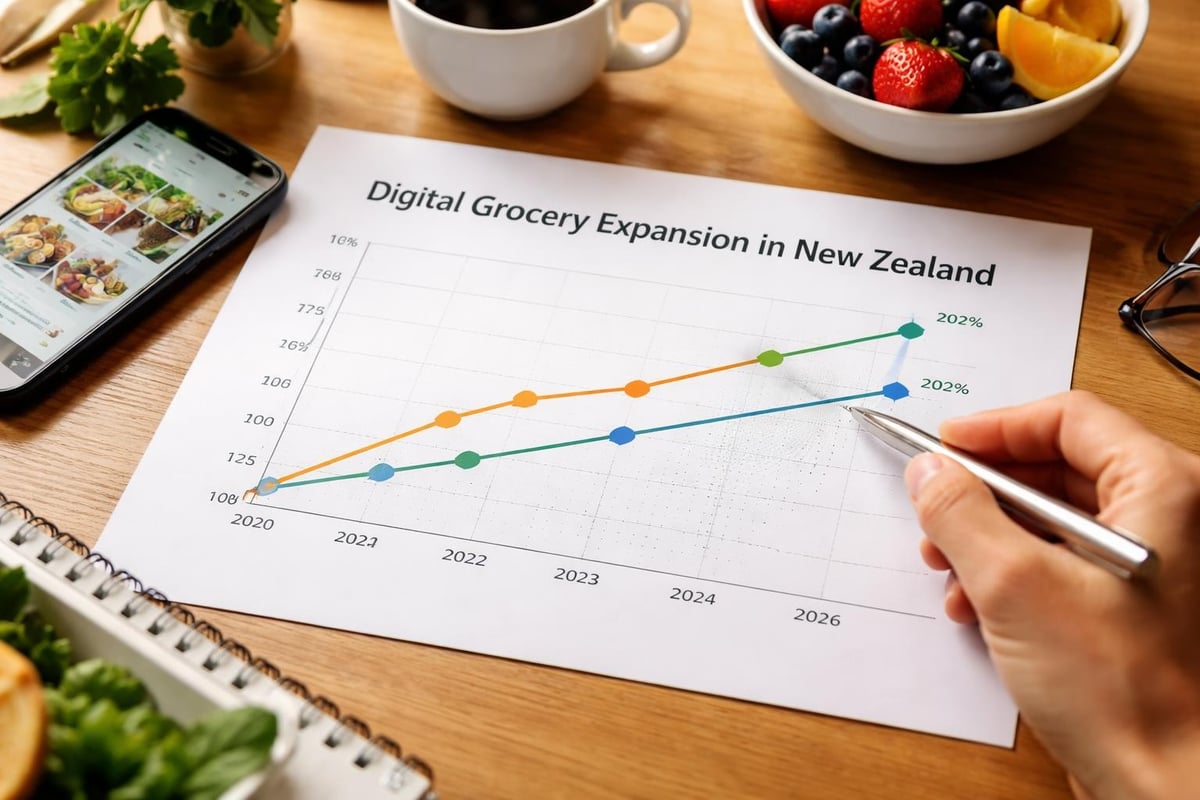 Online grocery shopping growth in New Zealand