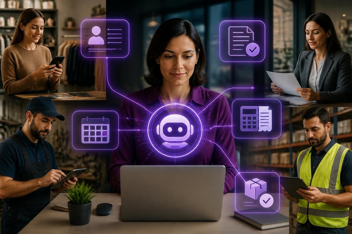AI assistant handling multiple business tasks