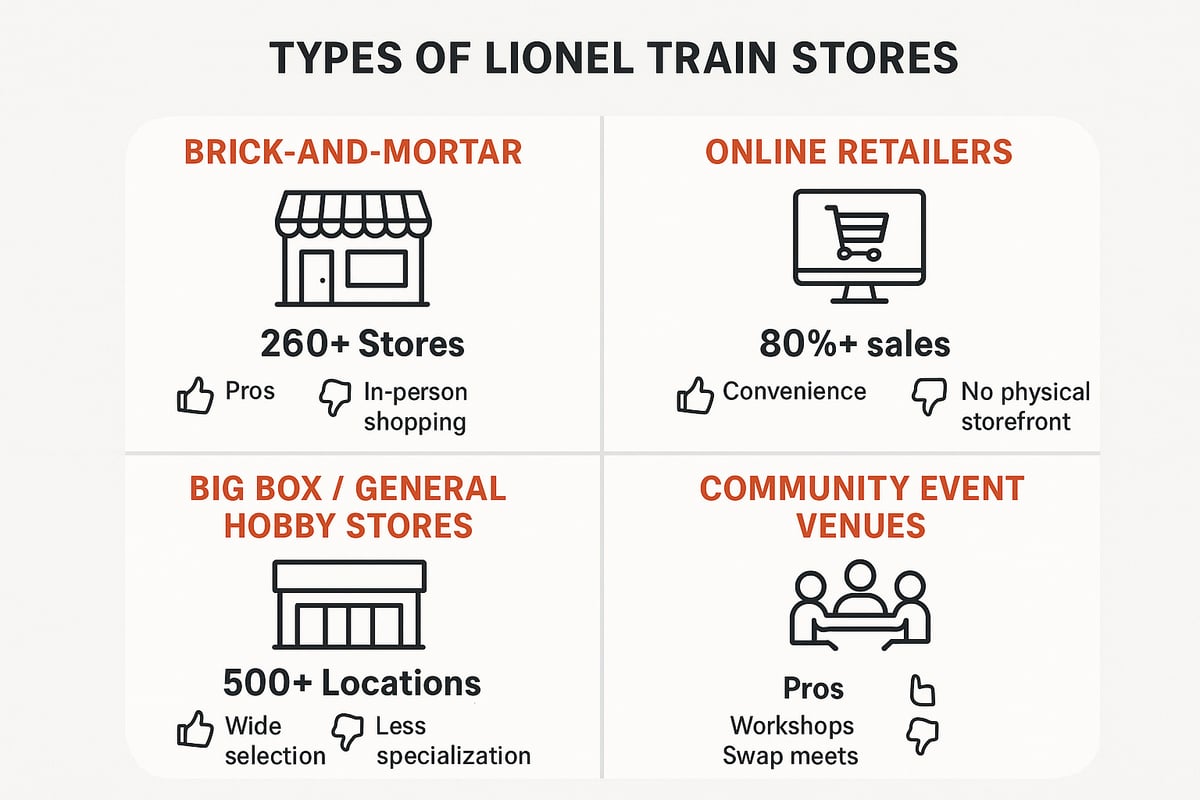 Types of Lionel Train Stores