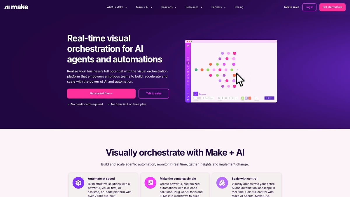 7 Strumenti Più Popolari Per Automazione Aziendale Nel 2025 8 7 Strumenti Ia Più Popolari Per Automazione Aziendale Nel 2025 - Make (ex Integromat)