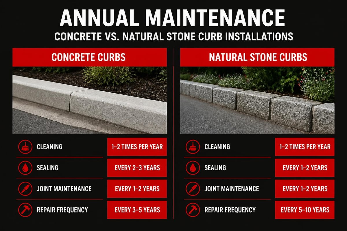 Maintenance schedule comparison