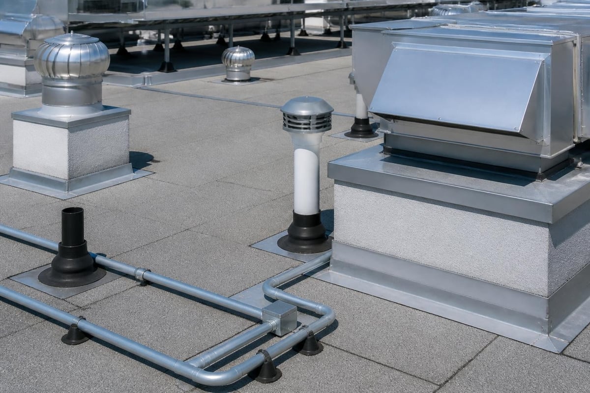 Industrial roof penetration details