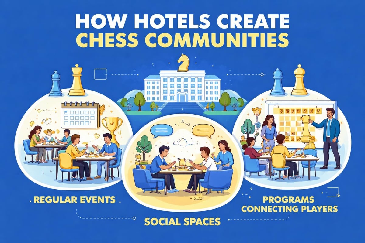 Hotel chess community building