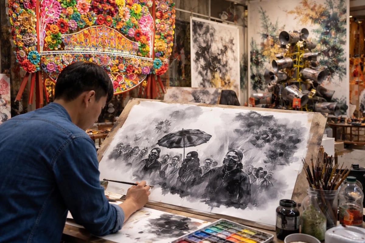 Traditional meets contemporary Hong Kong art