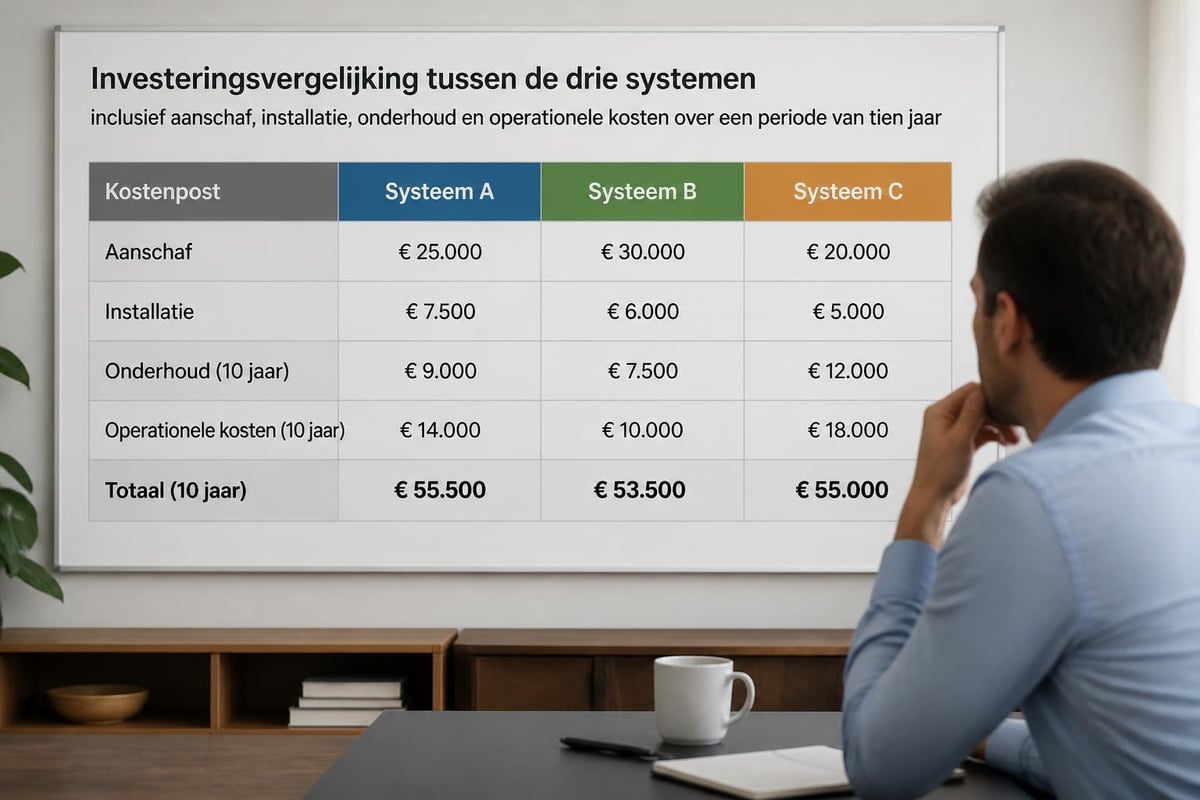 Kostenstructuur energieoplossingen