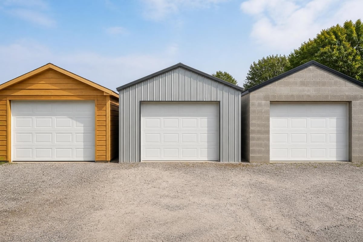 Garage material options comparison