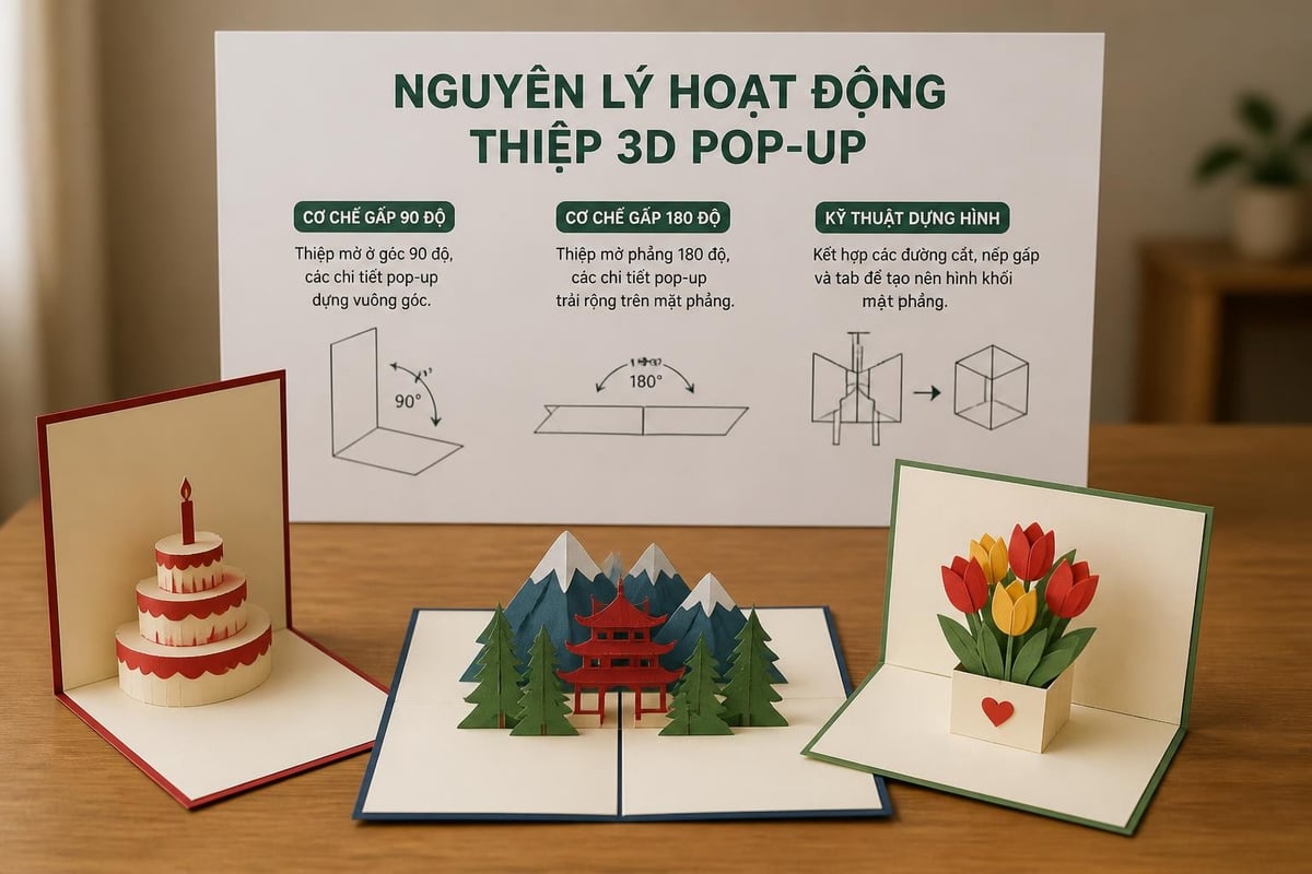 Thiết Kế Thiệp 3D: Hướng Dẫn Toàn Diện Năm 2026 1 Các cấu trúc cơ bản của thiệp 3D