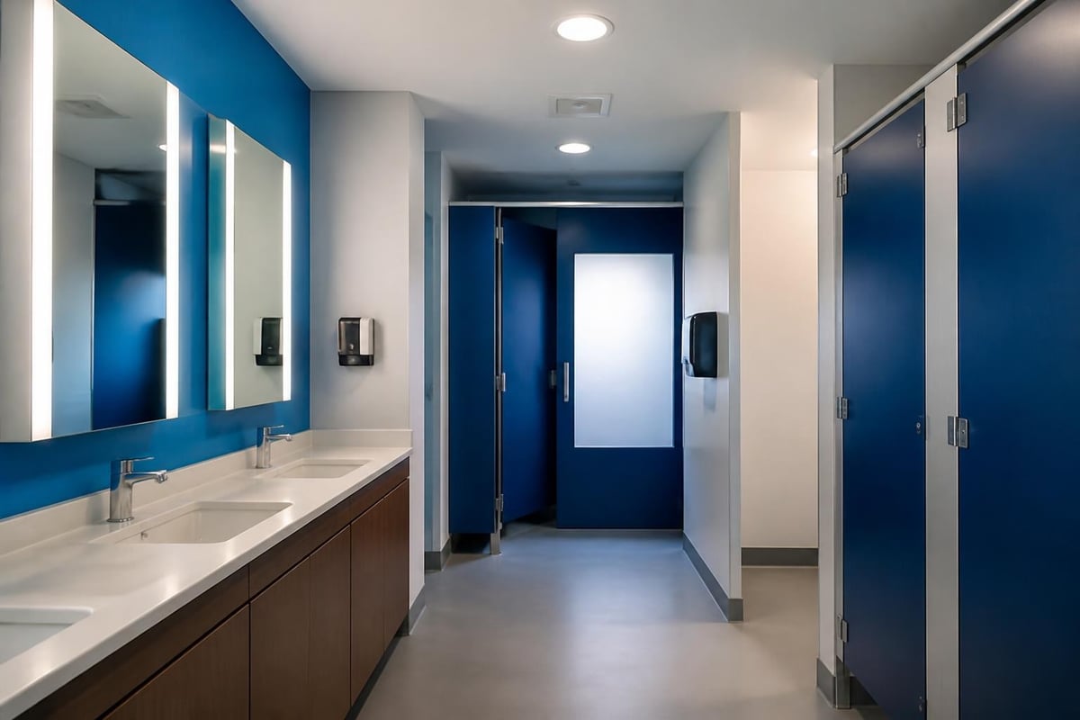 Bathroom design features that deter vaping
