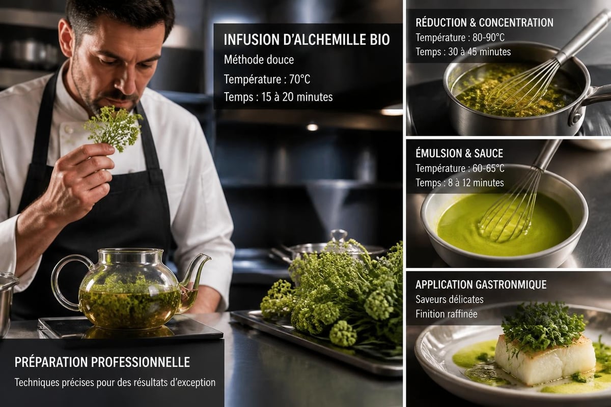 Culinary applications of organic lady's mantle