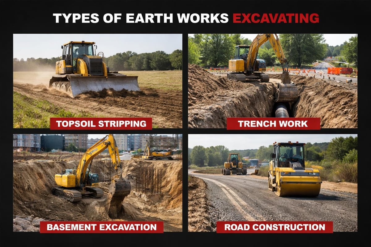 Types of excavation projects
