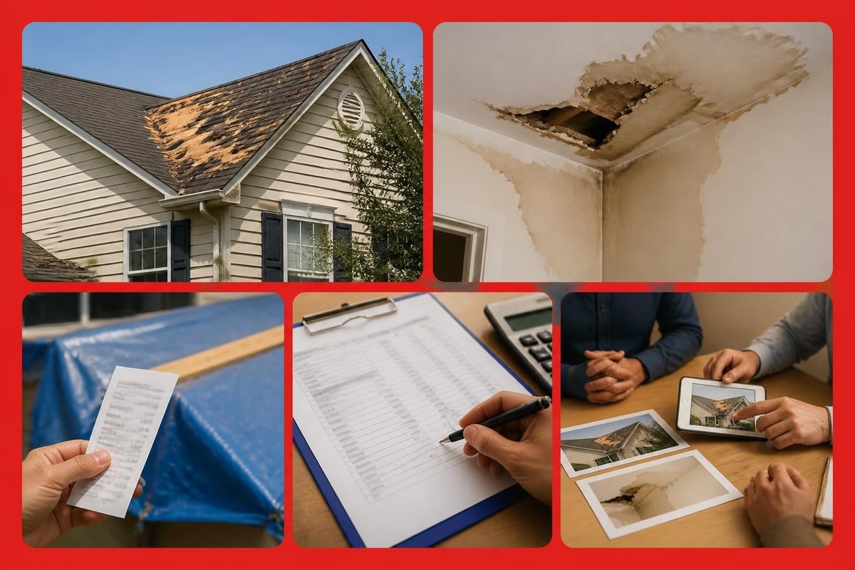Wind damage claim documentation process