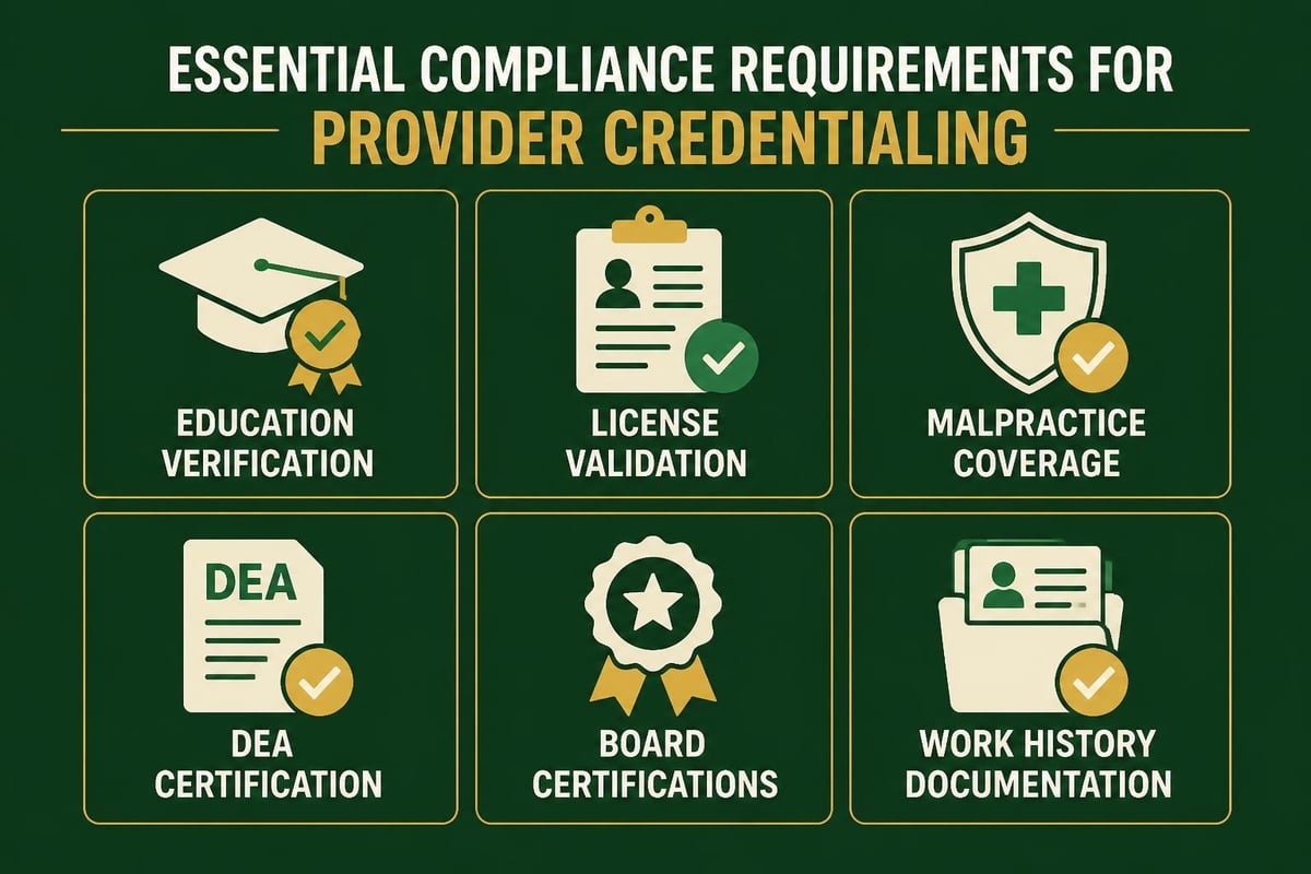 Provider credentialing compliance checklist