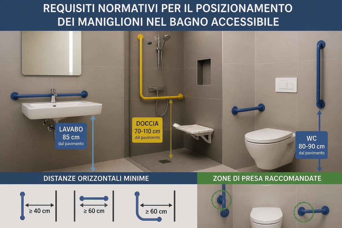 Schema posizionamento maniglioni