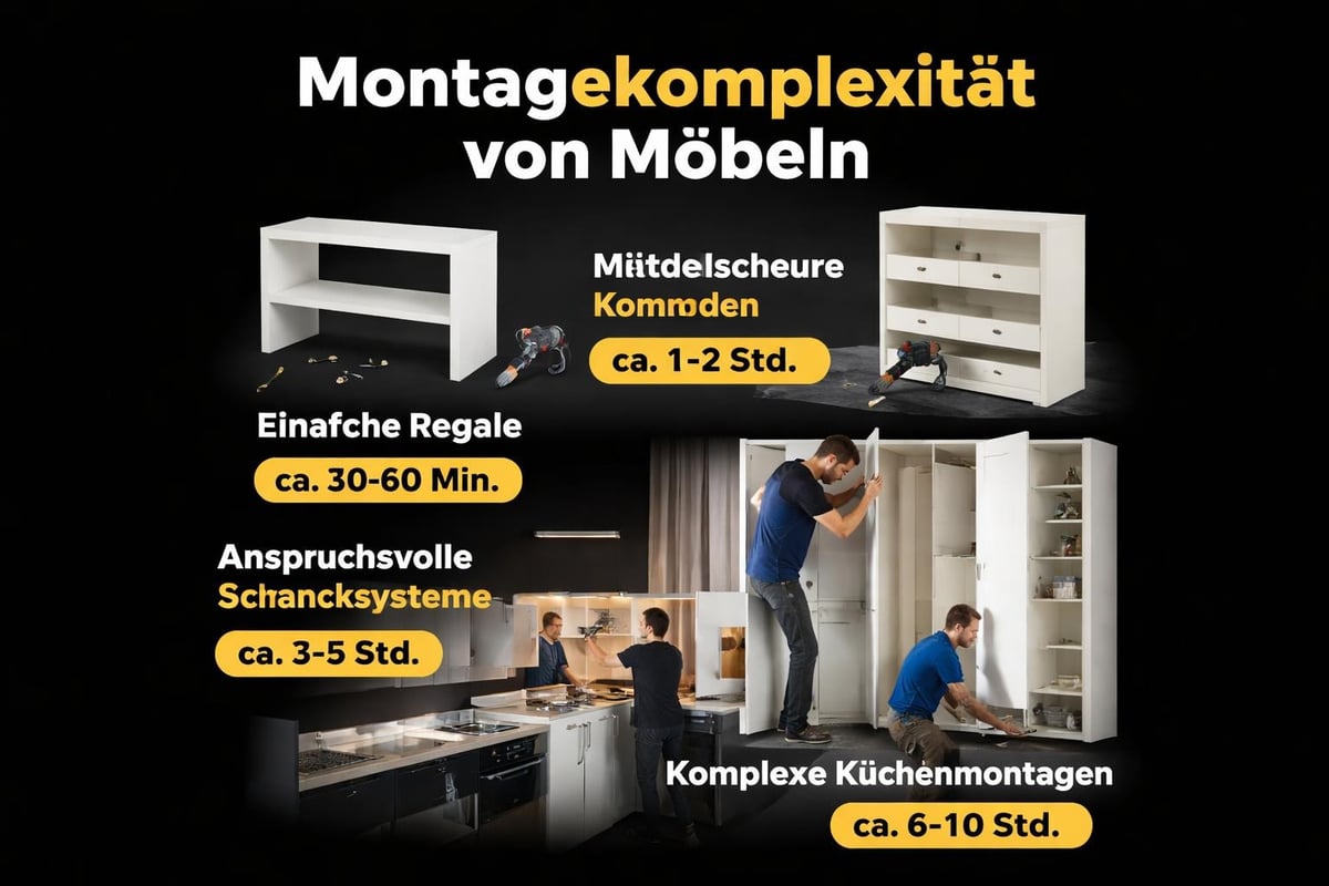 Furniture assembly complexity levels
