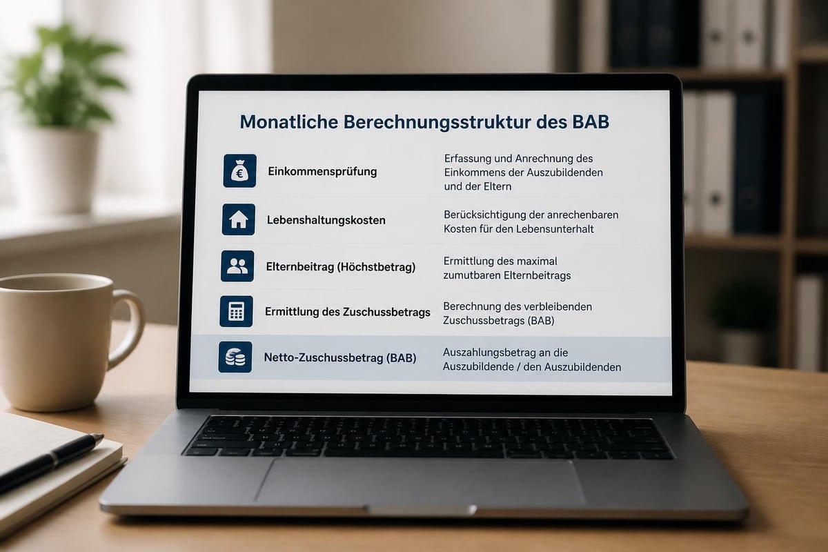 Berufsausbildungsbeihilfe calculation factors