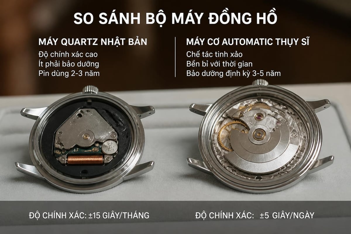 So sánh bộ máy đồng hồ