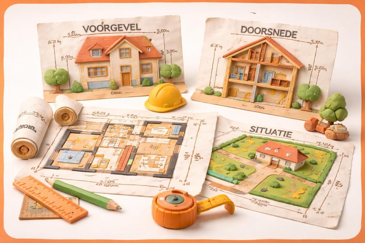 Bouwtechnische tekening componenten