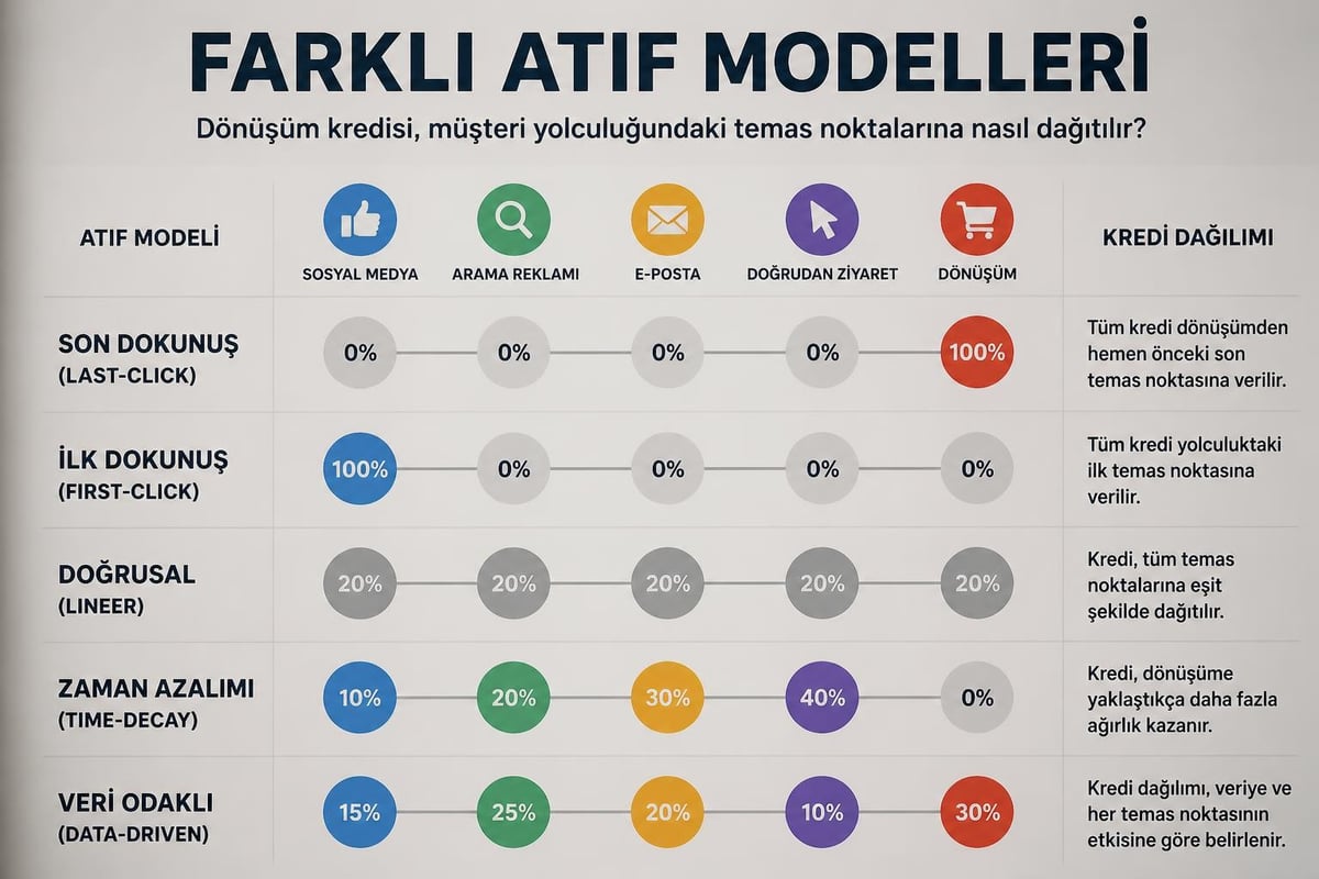 Marketing attribution models comparison
