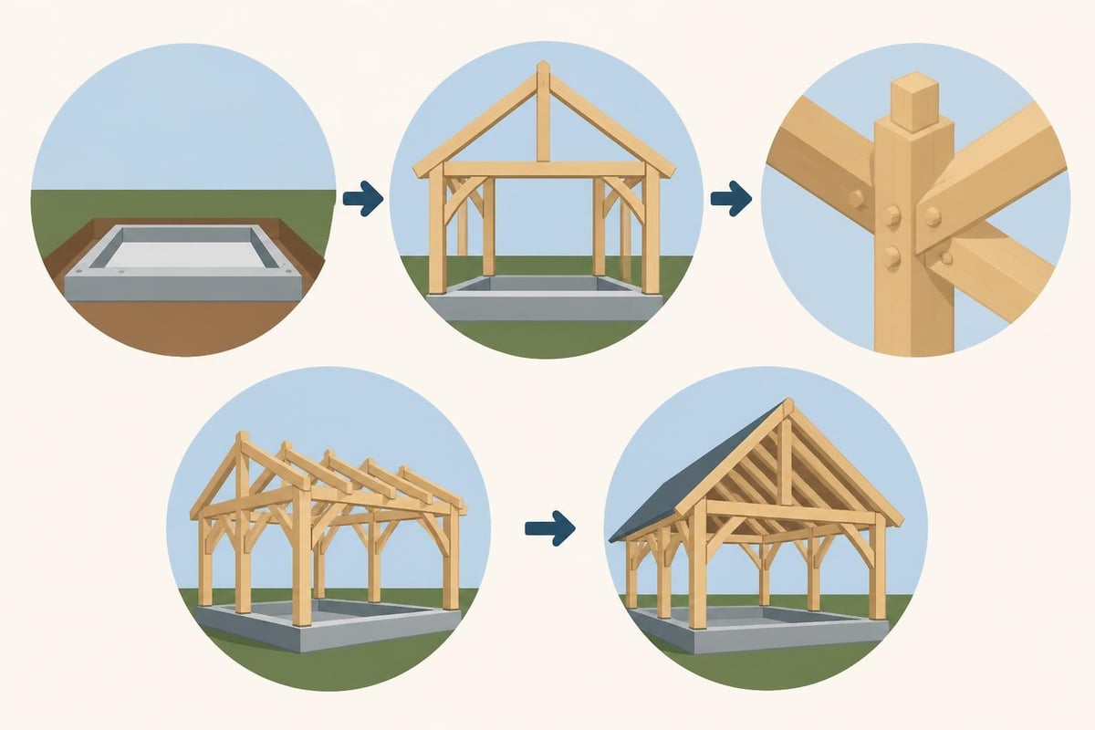 Timber frame installation process