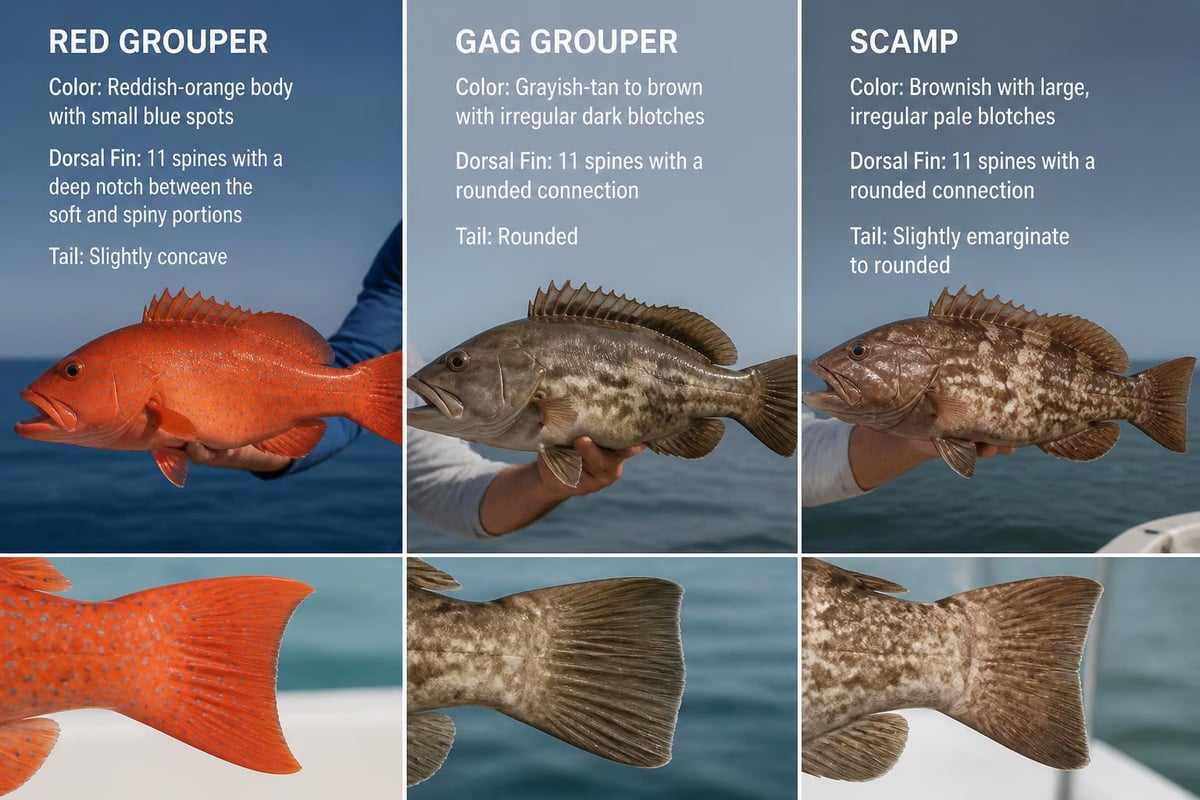 Red grouper identification features