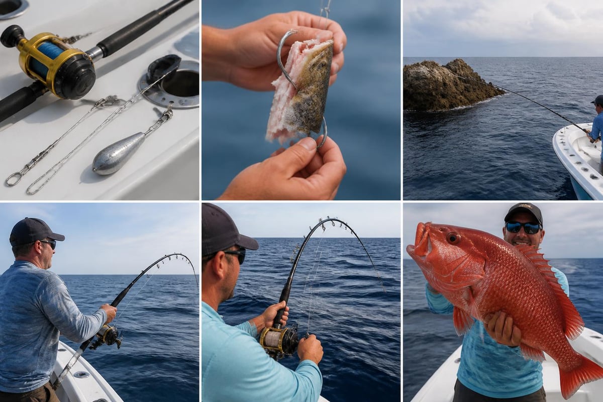 Red grouper fishing methods
