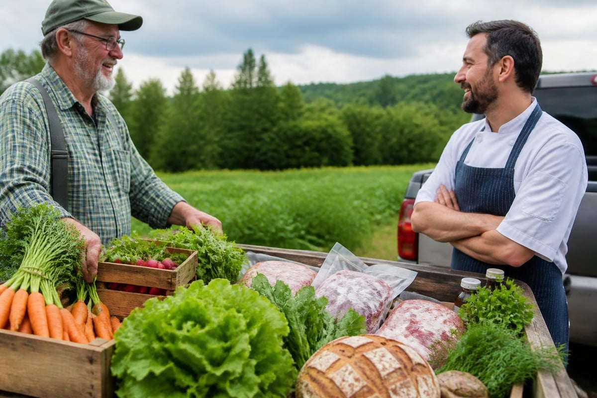 Farm-to-table dining connection