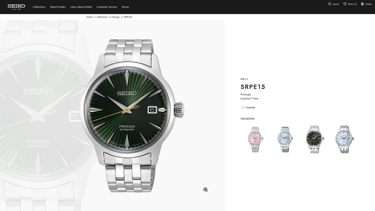 7 Must-See Seiko Dial Green Watches for 2025 - Seiko Presage Cocktail Time “Green Mojito” SRPE15