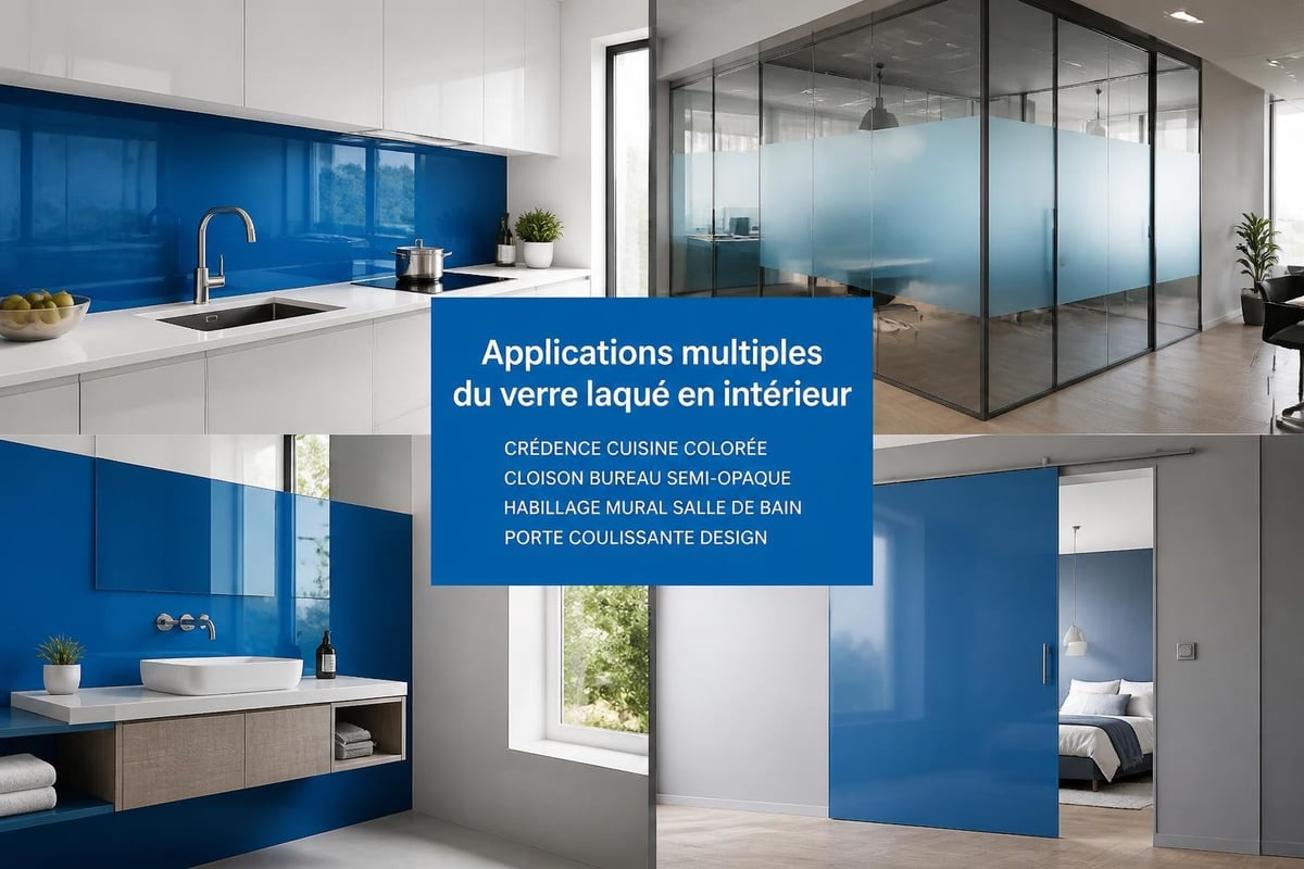 Utilisations variées du verre laqué